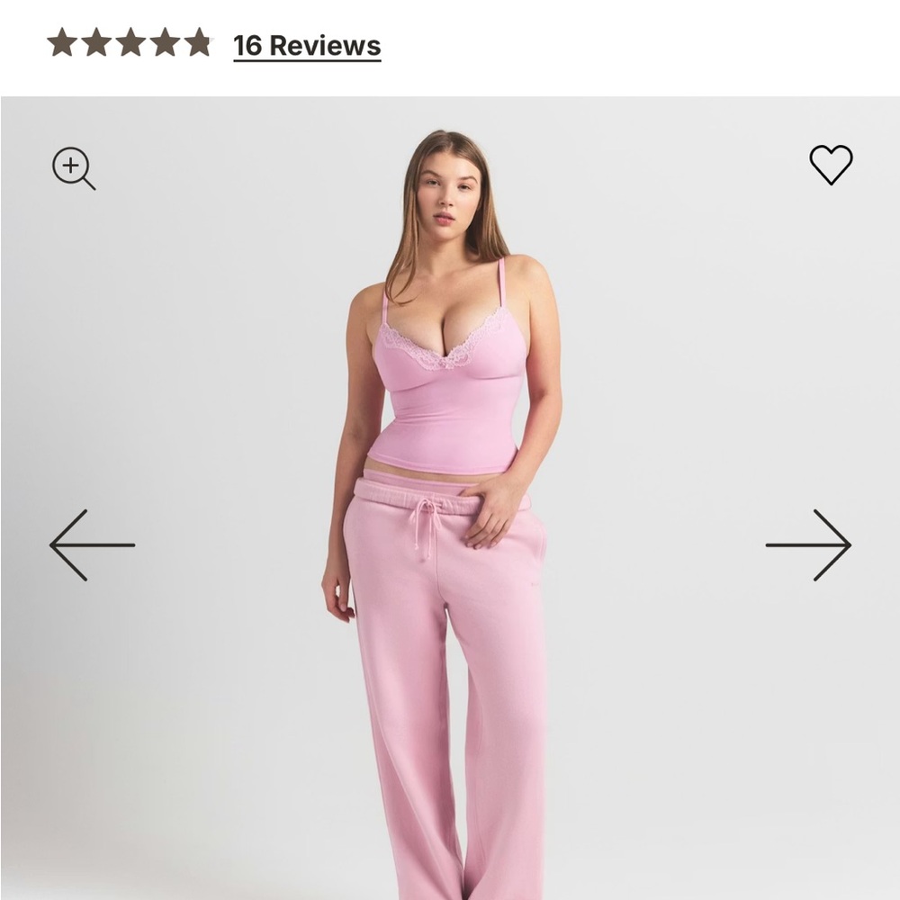 SKIMS Pink Camisole new with tags large -only top